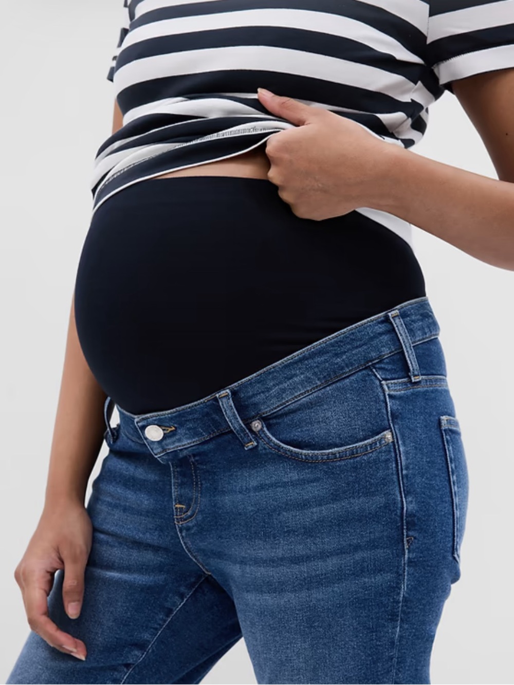 Maternity True Waistband Full Panel Vintage Slim Jeans